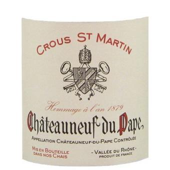 Crous St. Martin 2017 Chateauneuf du Pape Hommage a l’an 1879