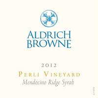 Aldrich Browne 2012 Syrah, Perli Vyd., Mendocino Ridge