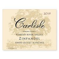 Carlisle 2019 Zinfandel, Piner-Olivet Ranches, Russian River Valley