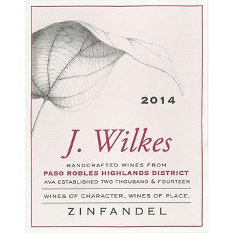 J. Wilkes 2014 Zinfandel, Highlands District, Paso Robles