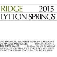 Ridge Vineyards 2015 Lytton Springs Zinfandel Blend, Dry Creek Valley