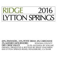 Ridge Vineyards 2016 Lytton Springs Zinfandel Blend, Dry Creek Valley