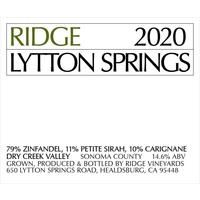 Ridge Vineyards 2020 Lytton Springs Zinfandel Blend, Dry Creek Valley