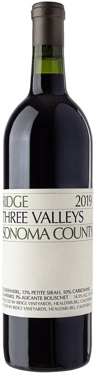 Ridge Vineyards 2019 Three Valleys Zinfandel Blend, Sonoma County