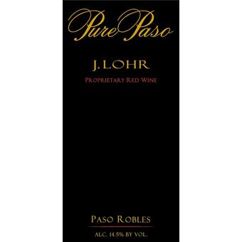 J. Lohr 2018 Pure Paso Proprietary Red, Paso Robles