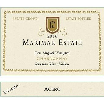Marimar 2016 Chardonnay, Acero, Don Miguel Vyd., Russian River Valley