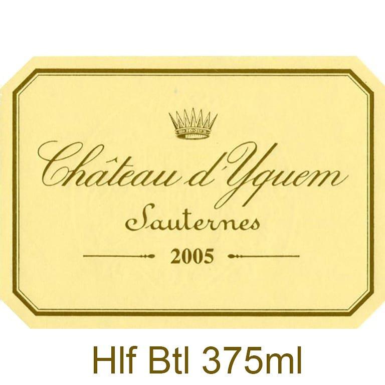 Chateau D'Yquem 2005 Premier Grand Cru Sauternes, 375ml- Hlf Btl