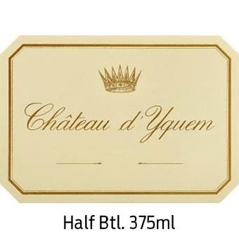 Chateau D'Yquem 2015 Premier Grand Cru Sauternes, 375ml- Hlf Btl