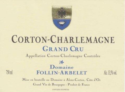 Domaine Follin-Arbelet 2017 Corton-Charlemagne, Grand Cru