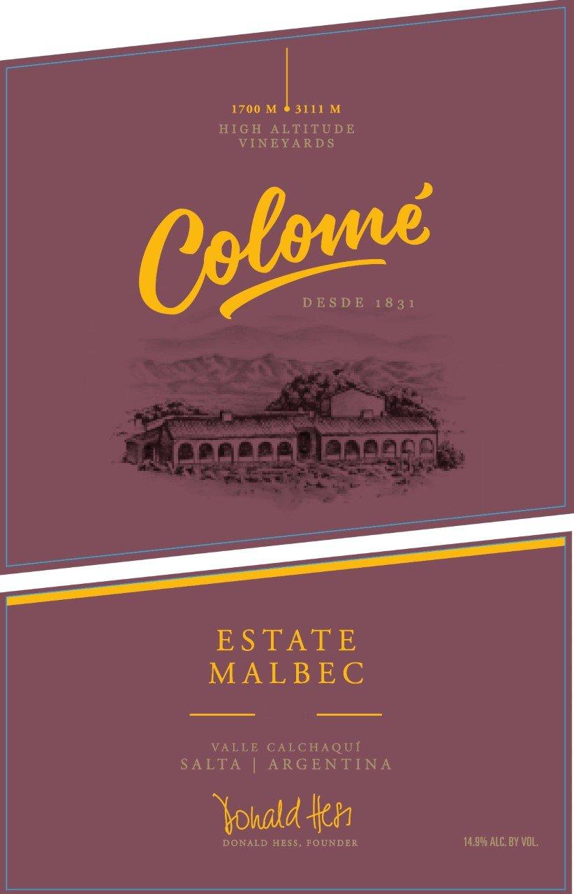 Bodegas Colome 2019 Estate Malbec, Salta