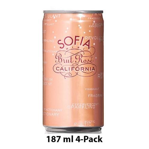 Sofia Brut Rose Sparkling NV, California, 187ml Can, 4-pack at WineExpress (Wine Enthusiast)