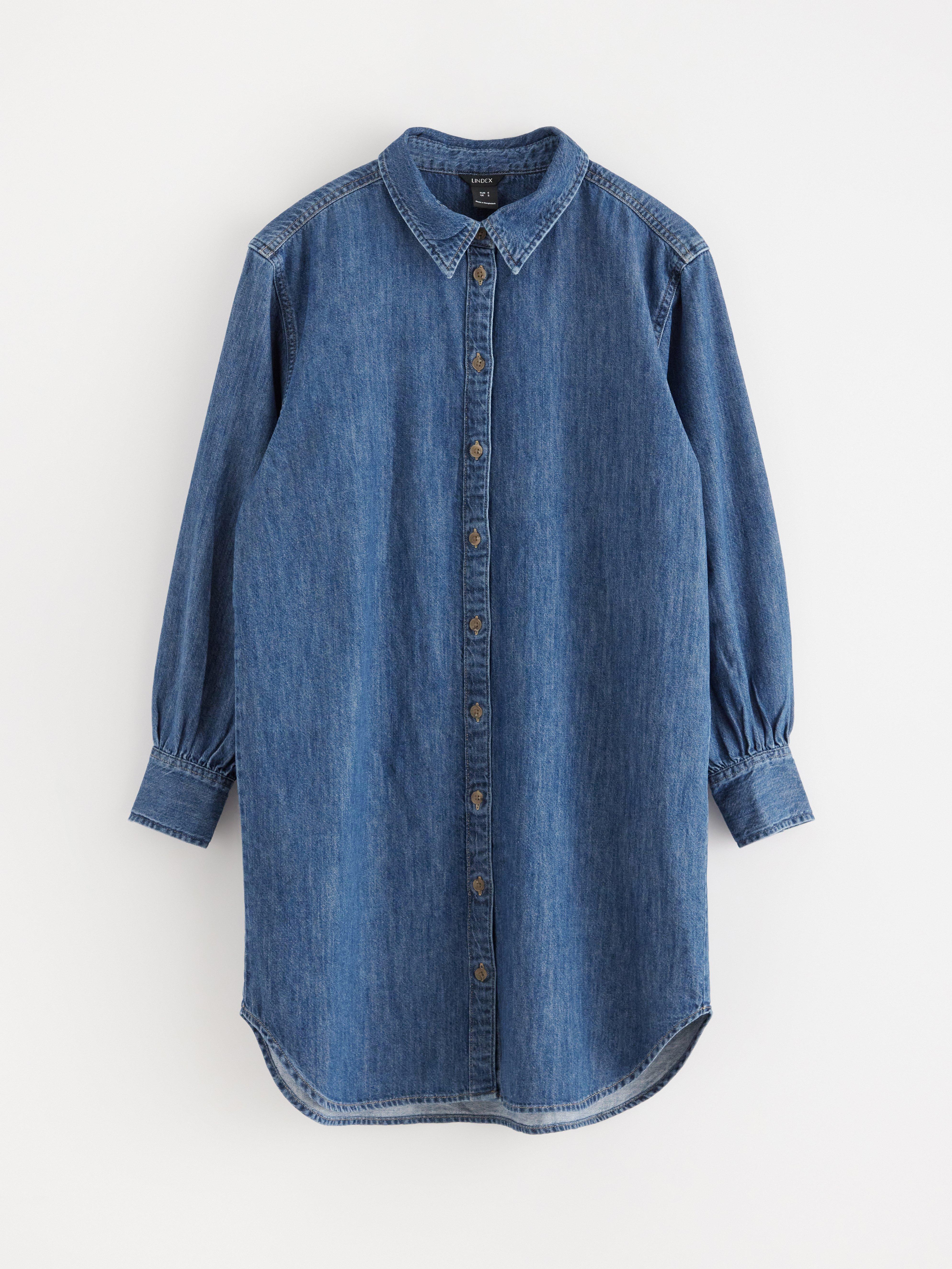 missguided oversized denim shirt dress MISSGUIDED Oversized Long Sleeve Button Down Denim Shirt DressMISSGUIDED