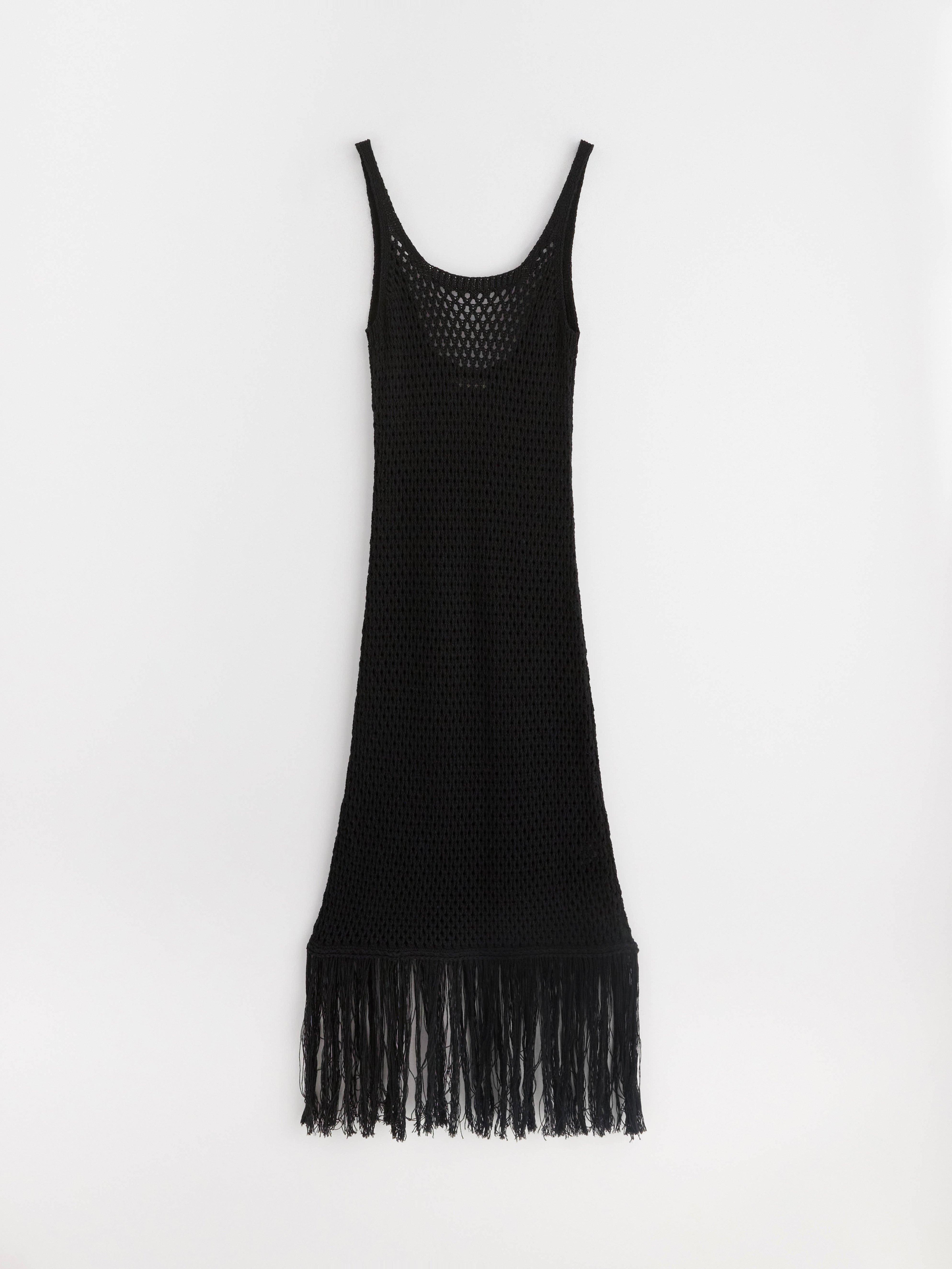 Hole-knit maxi dress | Lindex