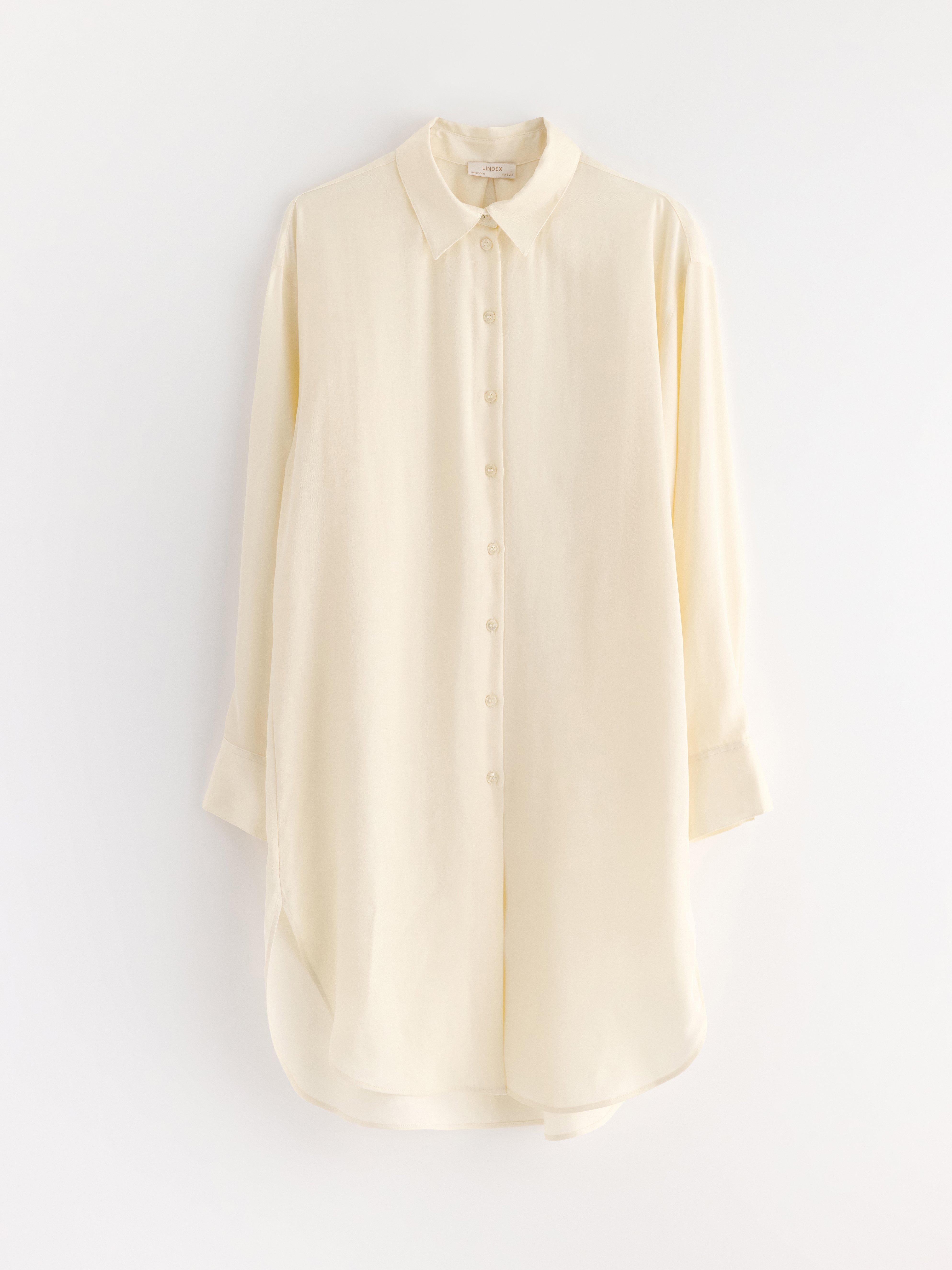 Dam Skjorta Långärmad Mönstrad Polyester