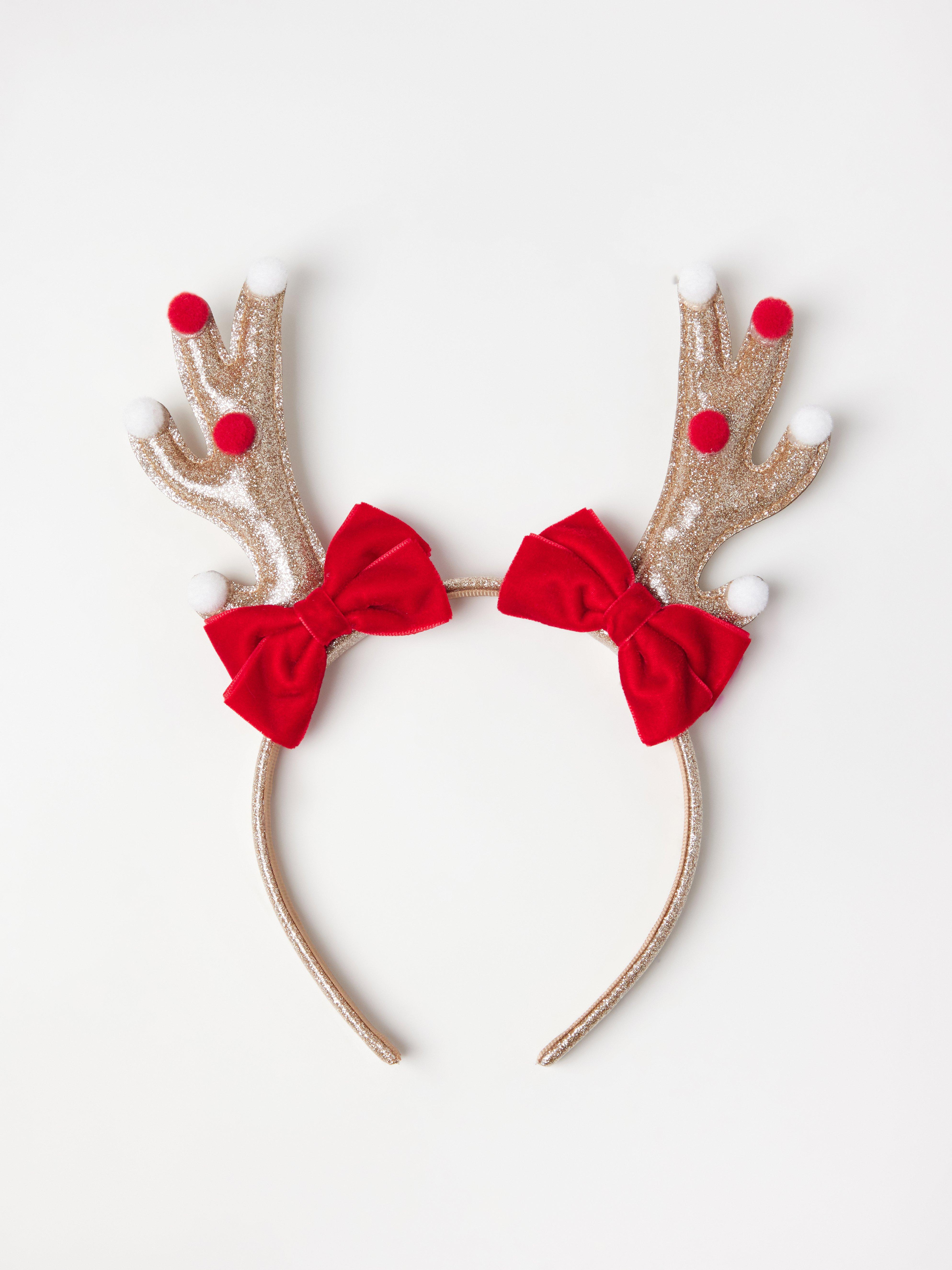 Glittery alice band with reindeer horns Lindex