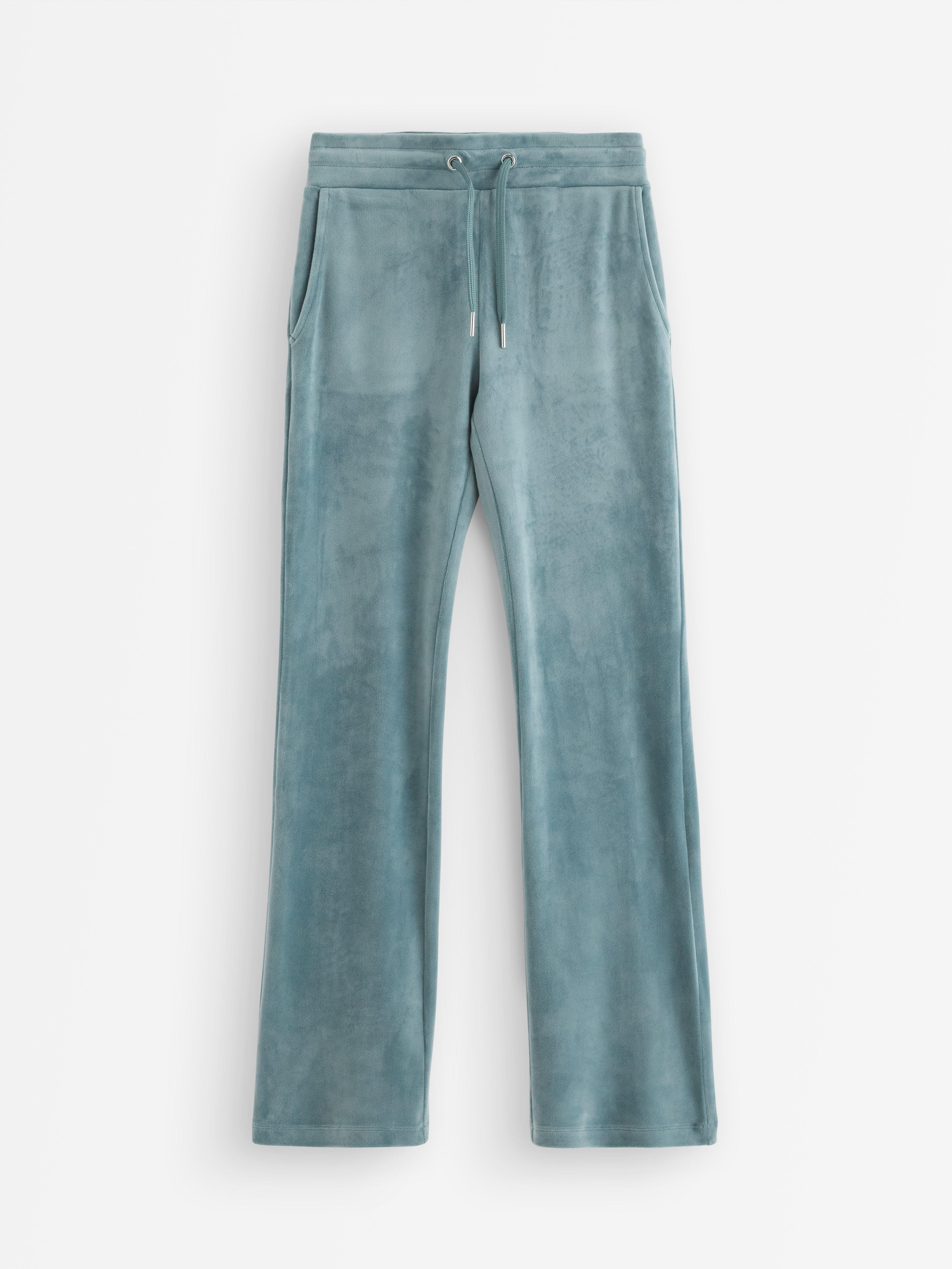 Flared trousers in velour Lindex