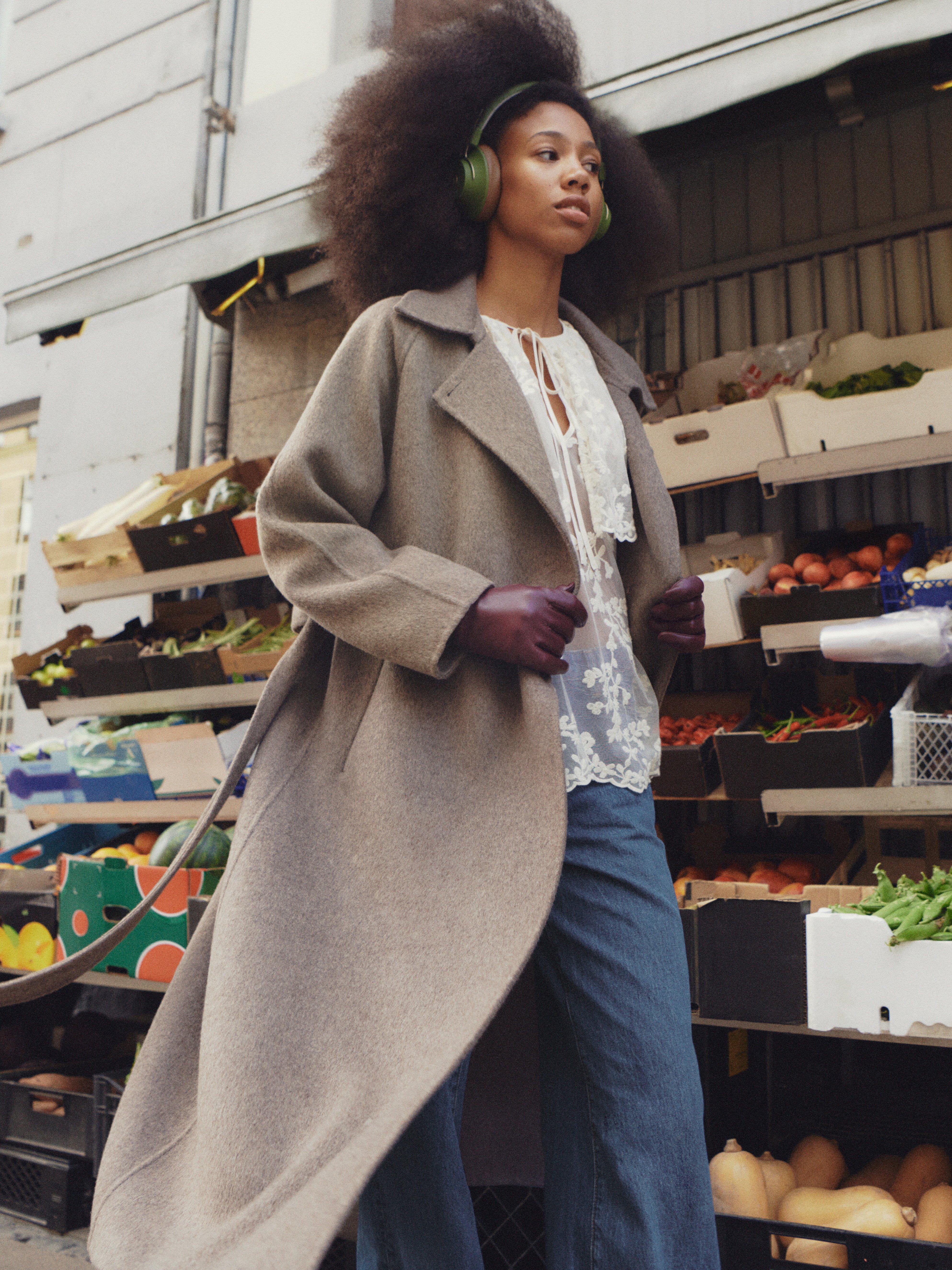 Coat in wool blend | Lindex