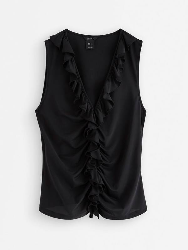 Jersey top with frill details | Lindex Jersey top with frill details | Lindex