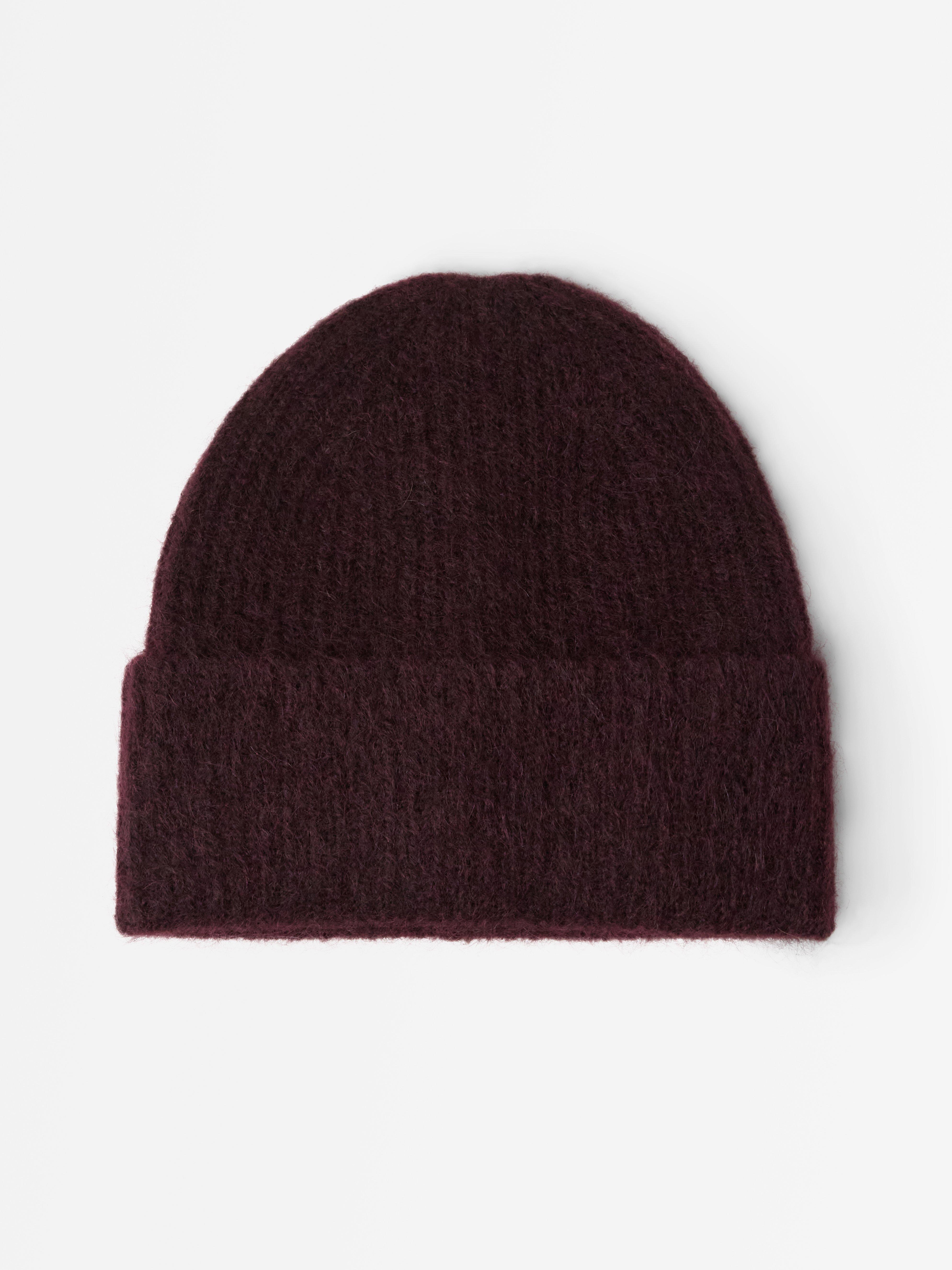 Rib-knit beanie in mohair blend | Lindex