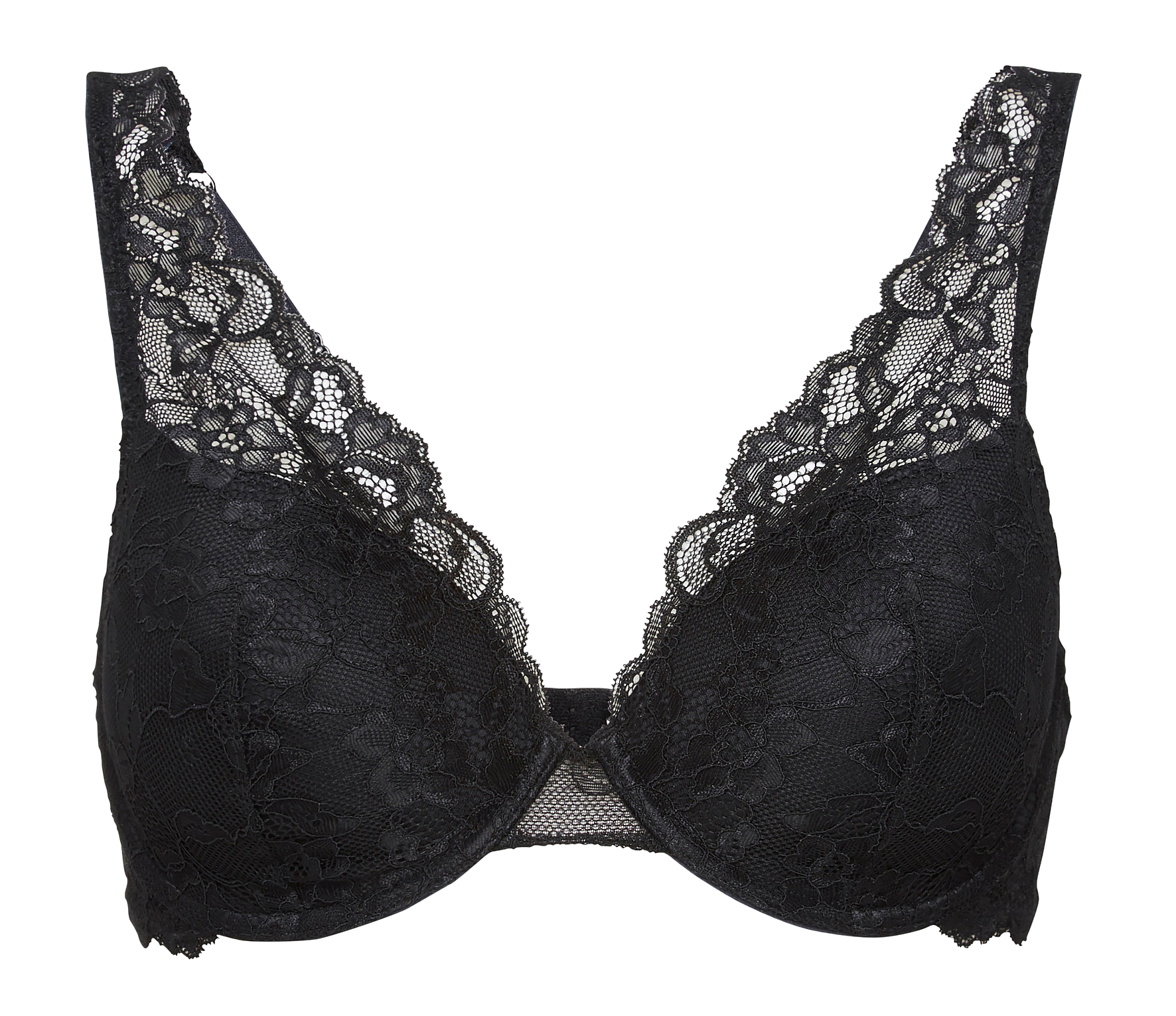 Lindex Love Lined Lace Full Coverage Underwire Bra Black Size US 38DD