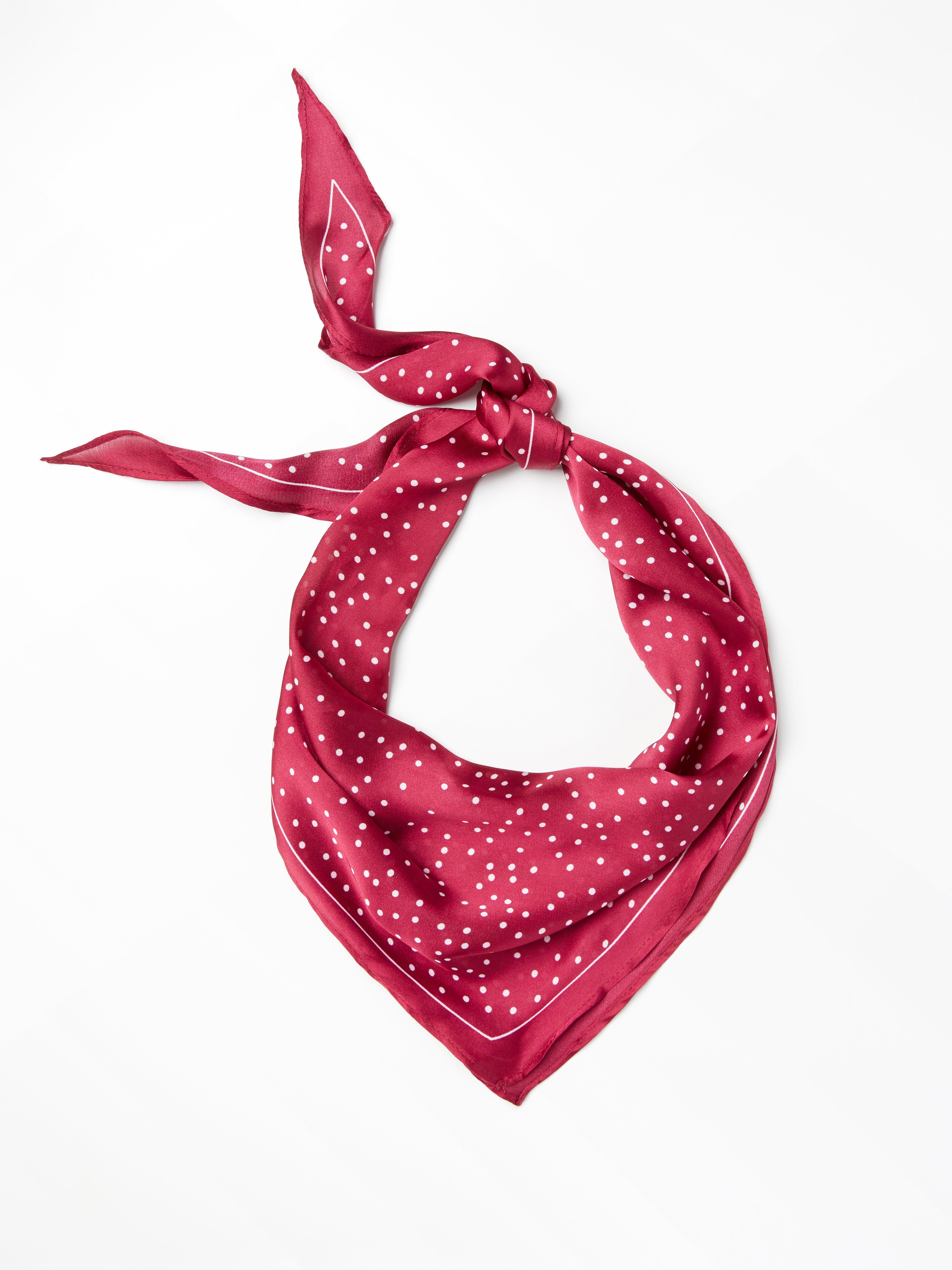 Röd scarf till håret med prickigt mönster | Lindex