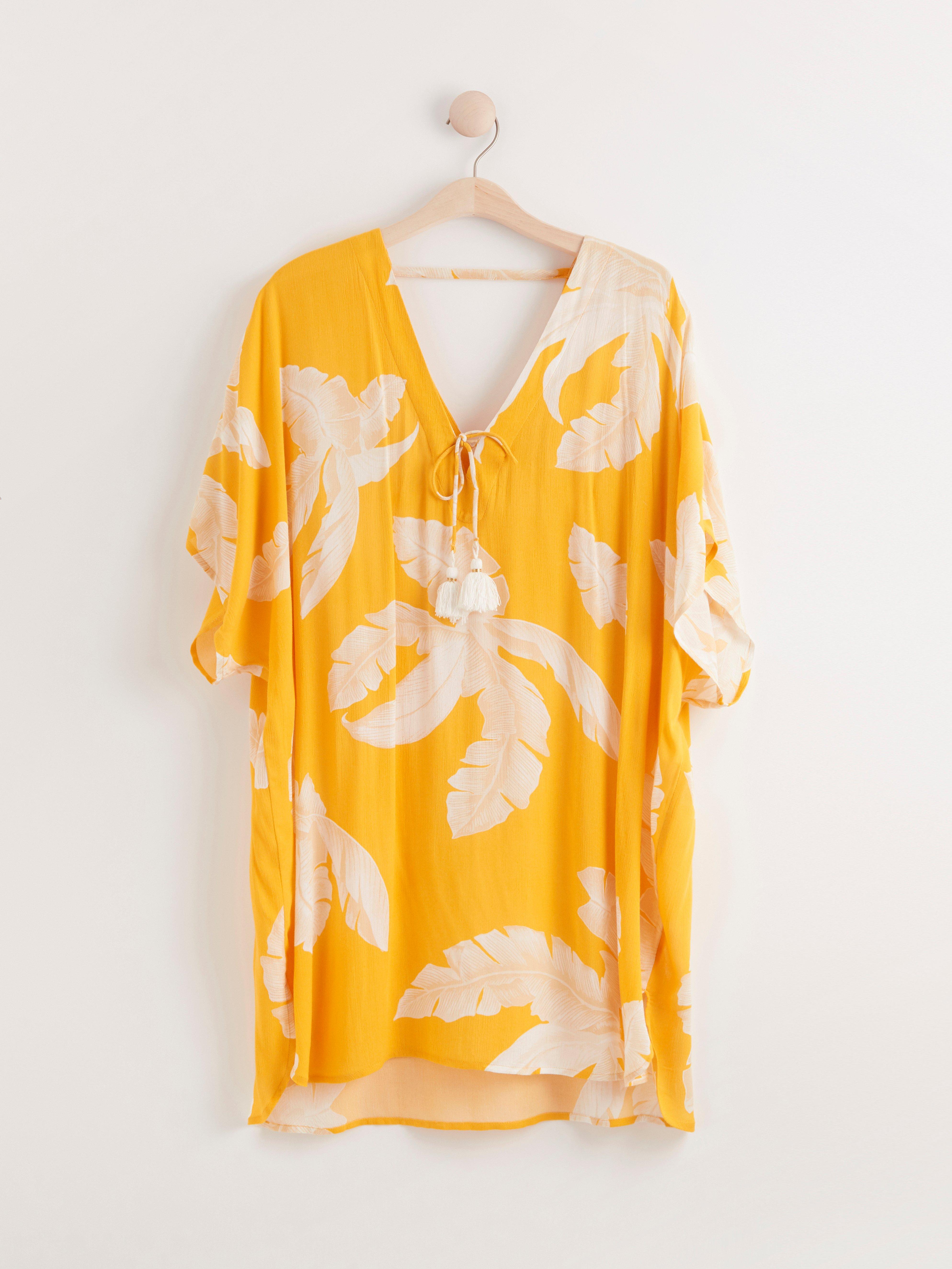 Patterned yellow kaftan Lindex