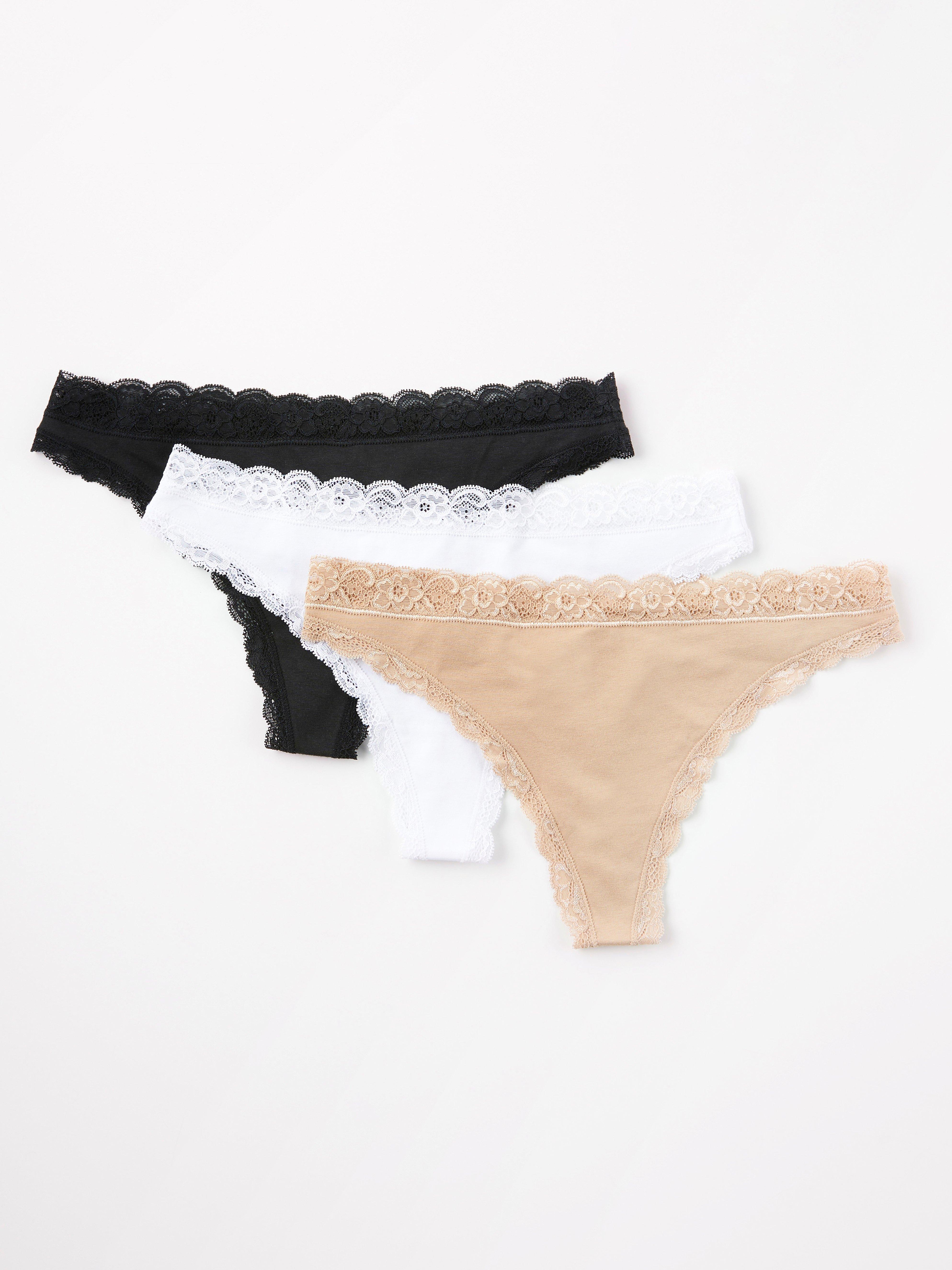 Lindex THONG 3 PACK - Thong - black 