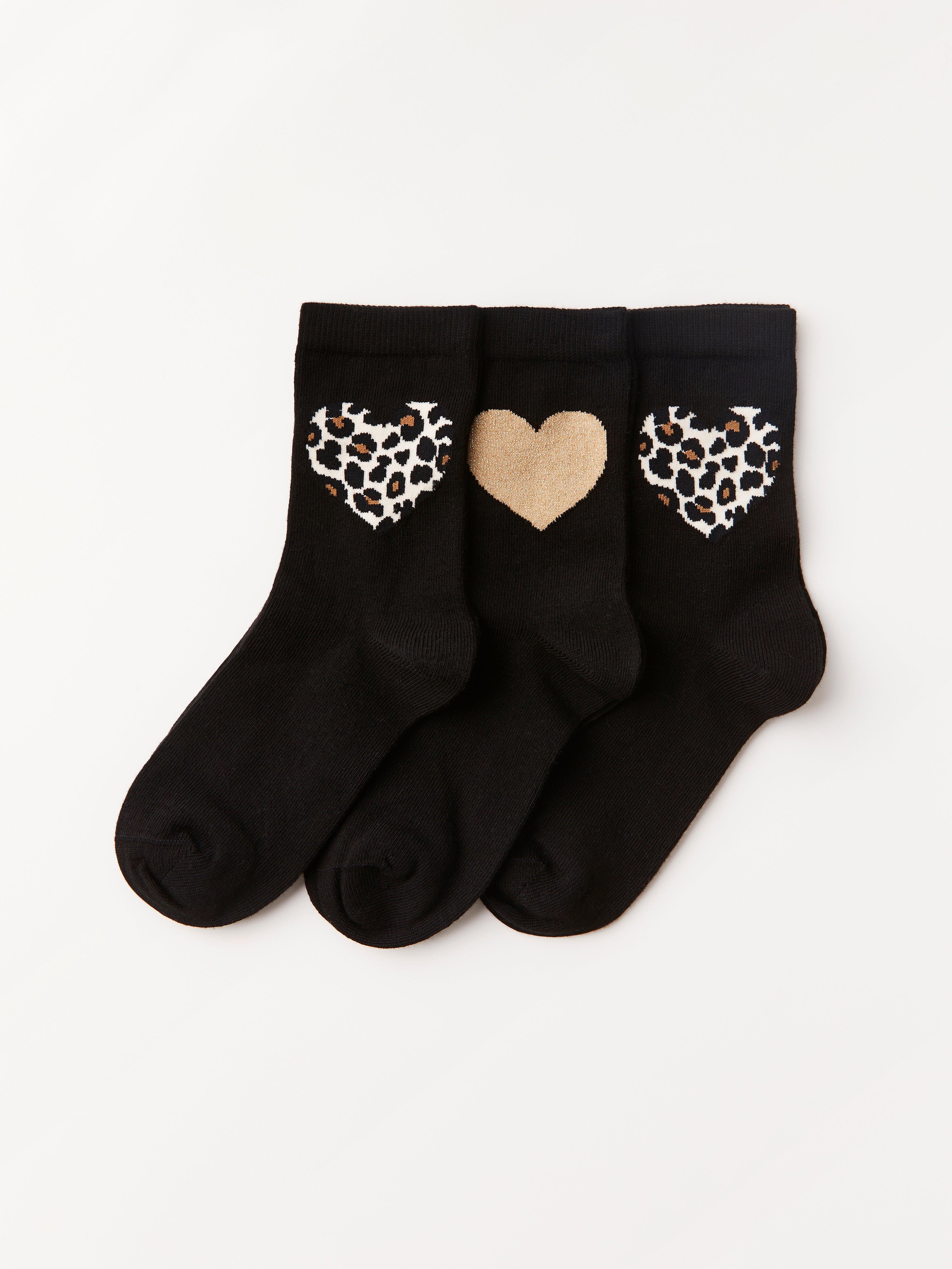 3-pack socks with hearts | Lindex Estonia