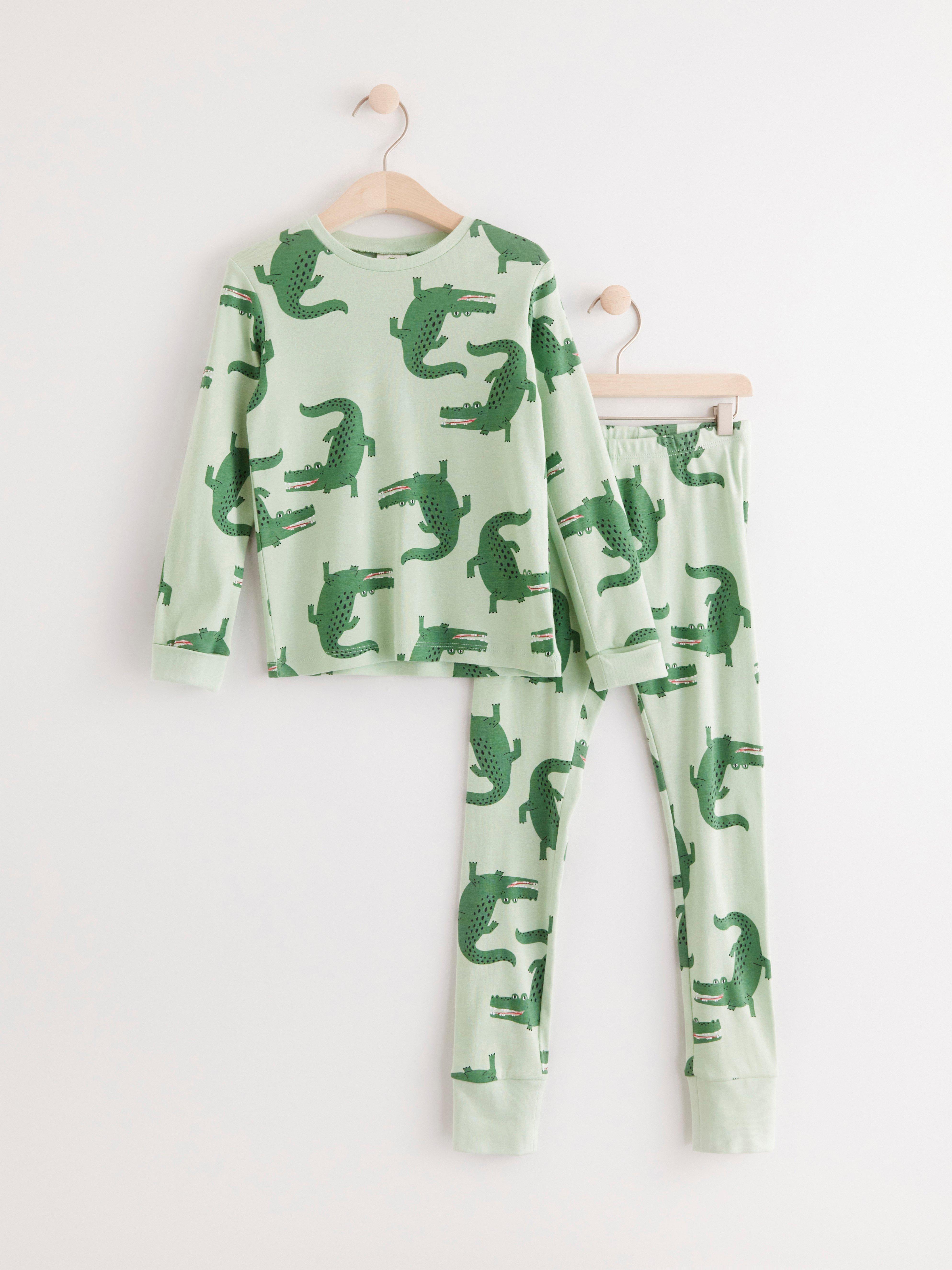 Pyjama set with crocodiles | Lindex UK