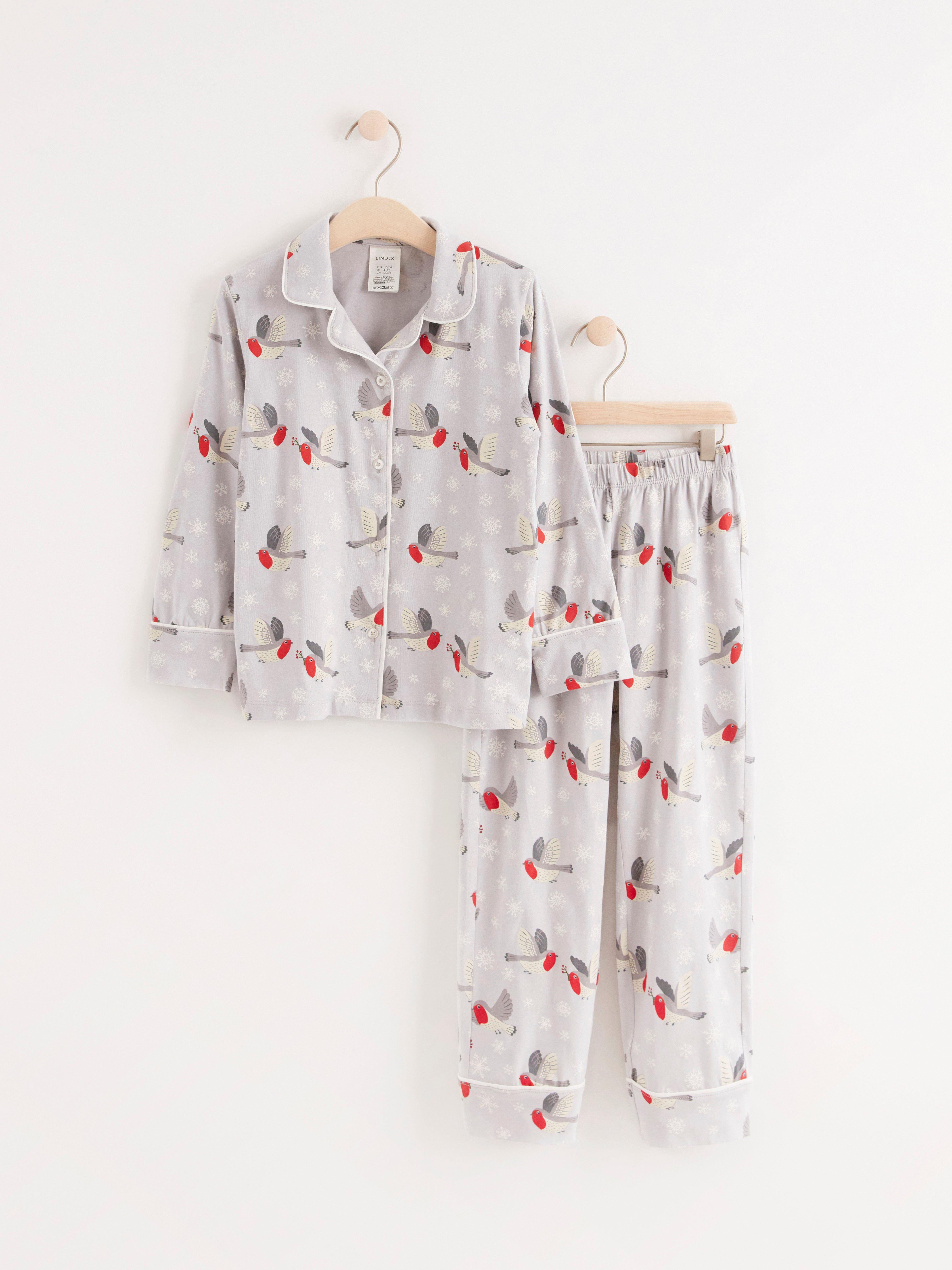 Pyjama set with bird print | Lindex