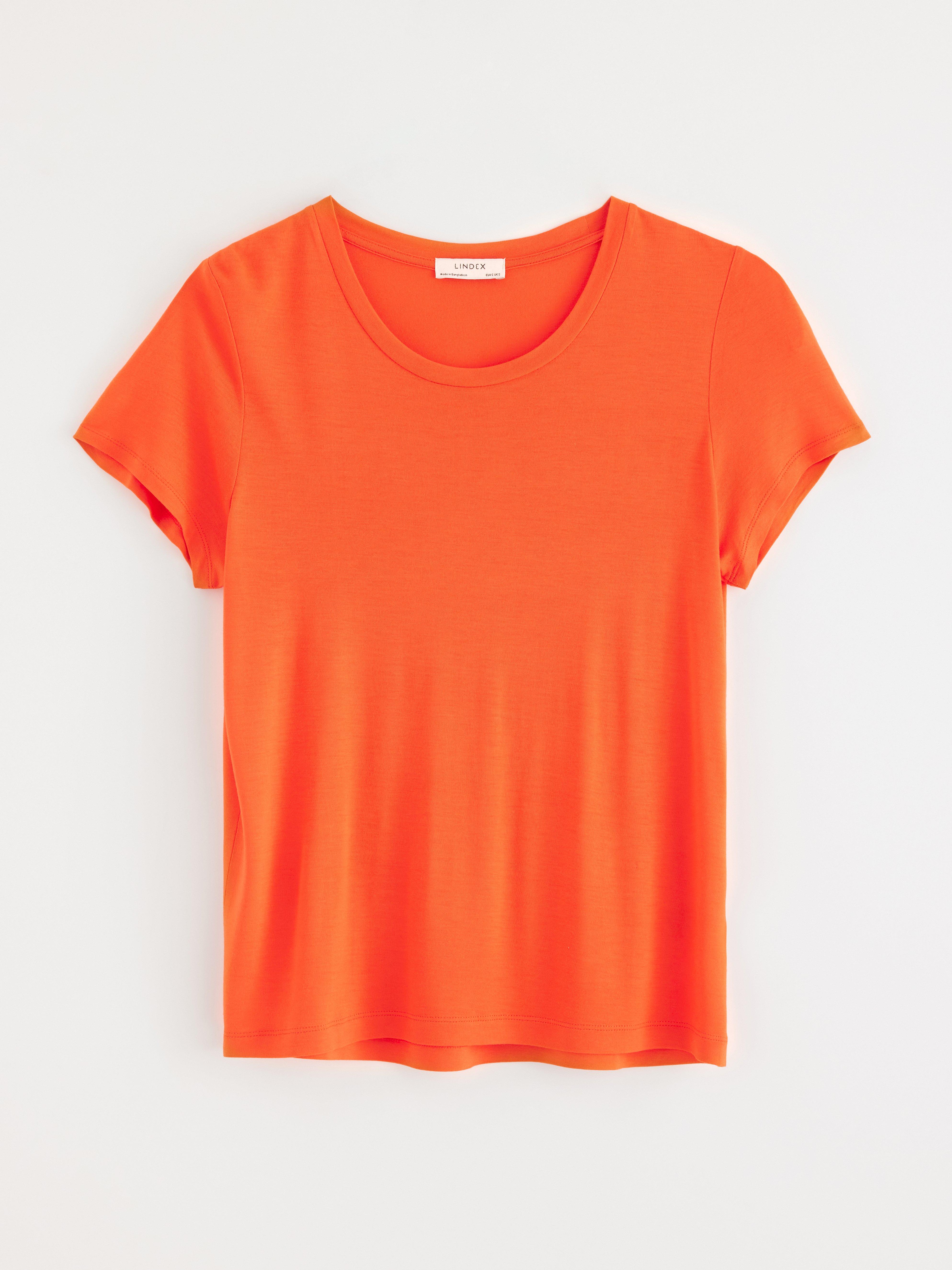 Short sleeve viscose t-shirt | Lindex