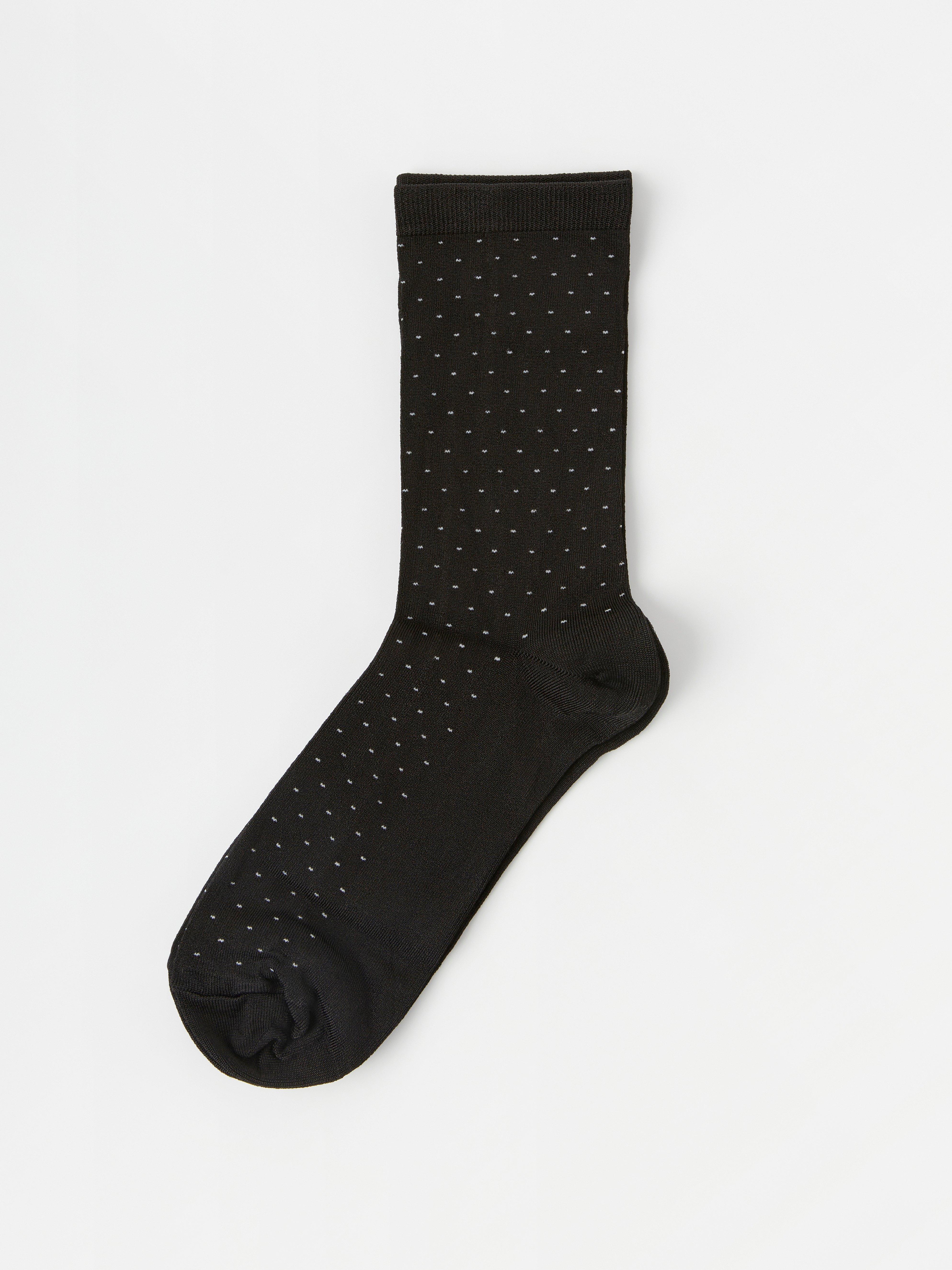 Shiny sock with dots | Lindex Poland