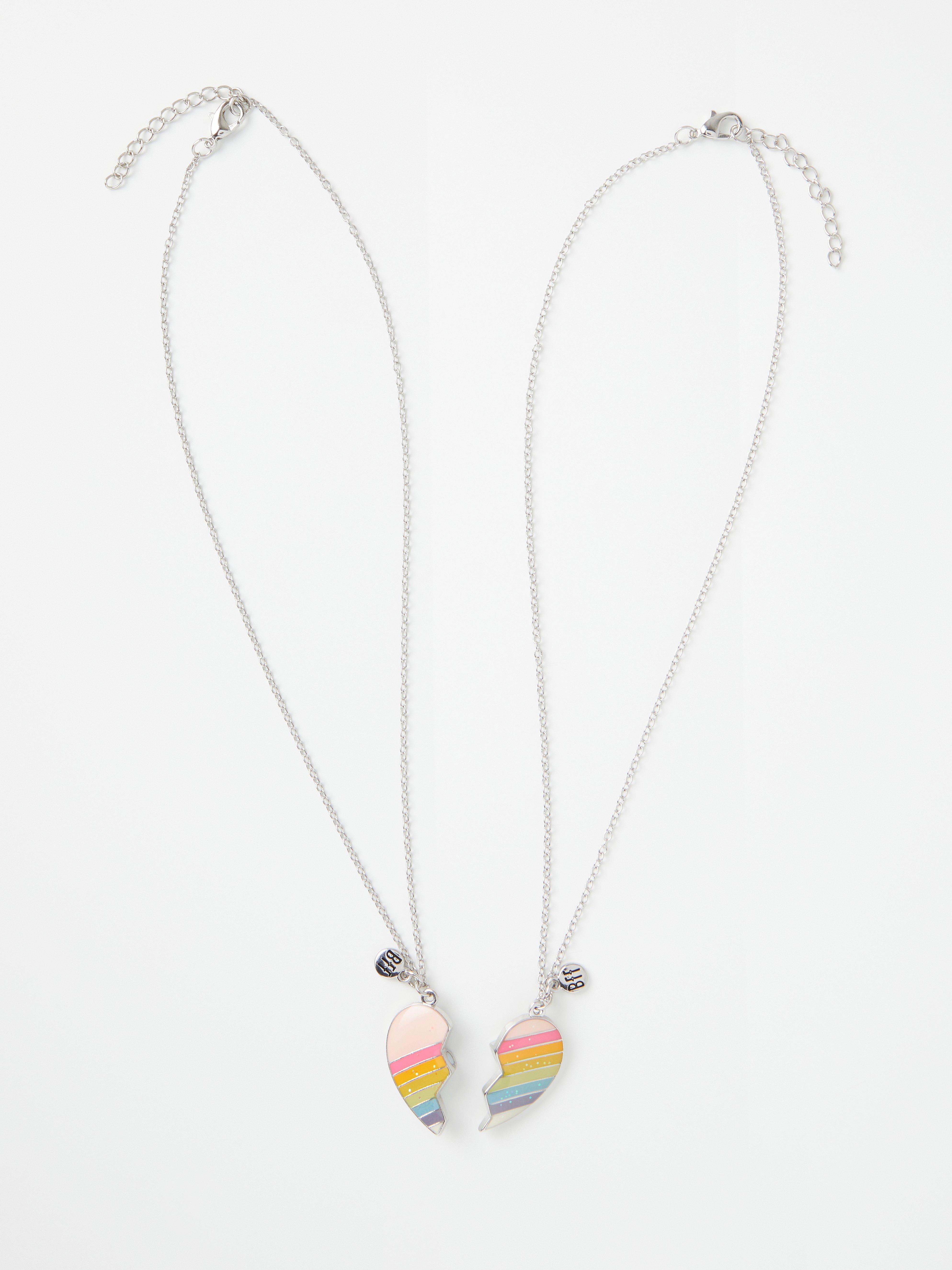 Rainbow deals bff necklace