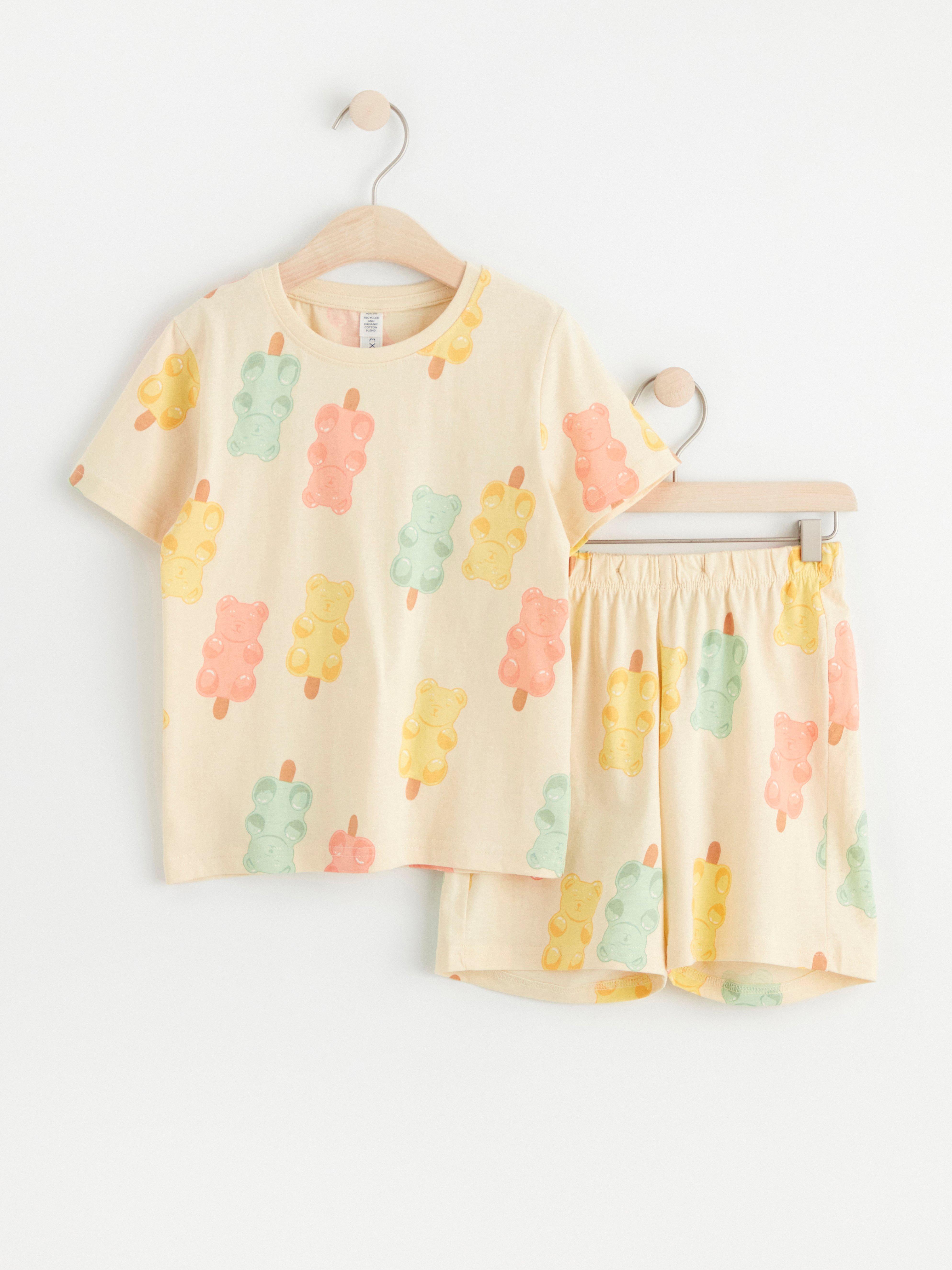 Yellow let me Sleep V-Neck 2pc with Contrast Trouser PJ Set