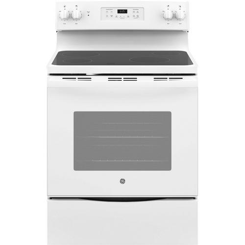 5.3 cu. ft. Self Cleaning Electric Range with Ceramic Cooktop - White