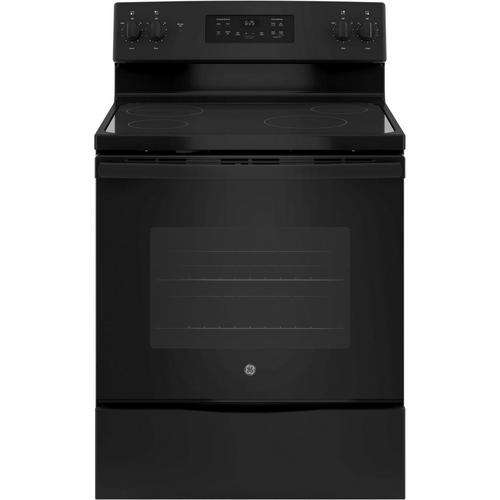 5.3 cu. ft. Self Cleaning Electric Range with Ceramic Cooktop - Black
