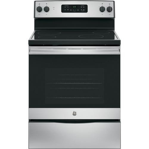 5.3 cu. ft. Self Cleaning Electric Range with Ceramic Cooktop - Stainless