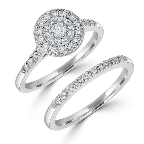 10K .49cttw Diamond Brdl Set-SZ 11