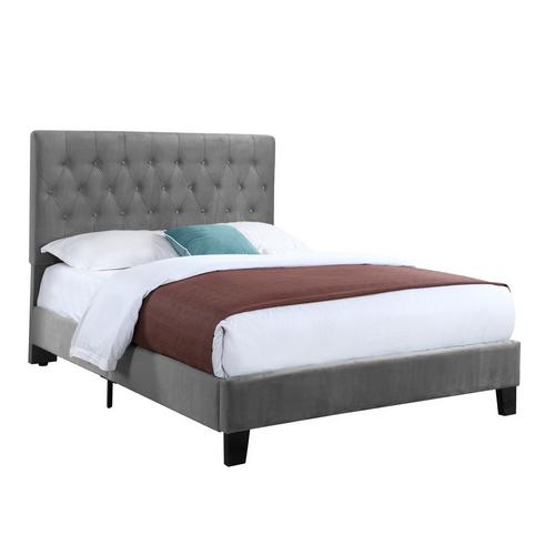 Full Amelia Upholstered Bed - Dark Gray 