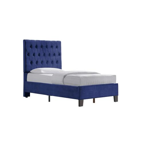 Twin Amelia Upholstered Bed - Navy 