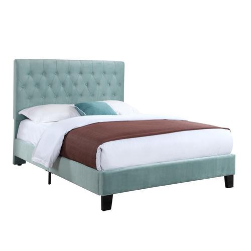 Full Amelia Upholstered Bed - Light Blue 