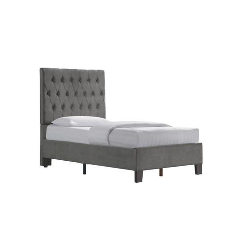 Amelia Tw Upholstered Bed Dark Gray
