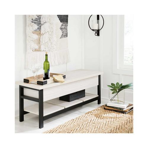 Rhyson Storage Bench - White