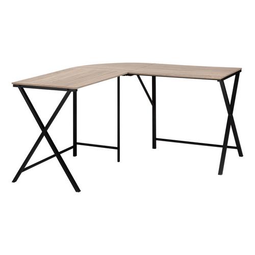 Monarch Desk 55" - Dark Taupe/Black