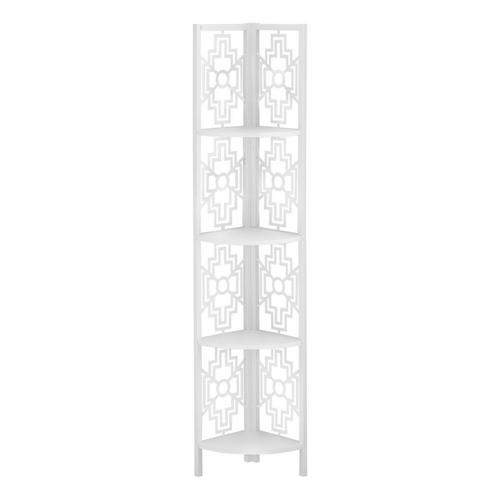 62" Metal Bookcase - White