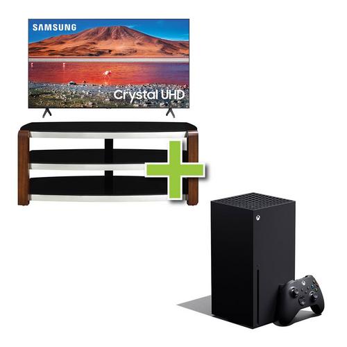 Xbox Series X 1TB, 50" Samsung 4K Ultra HD HDR TV, & 54" Modern TV Stand