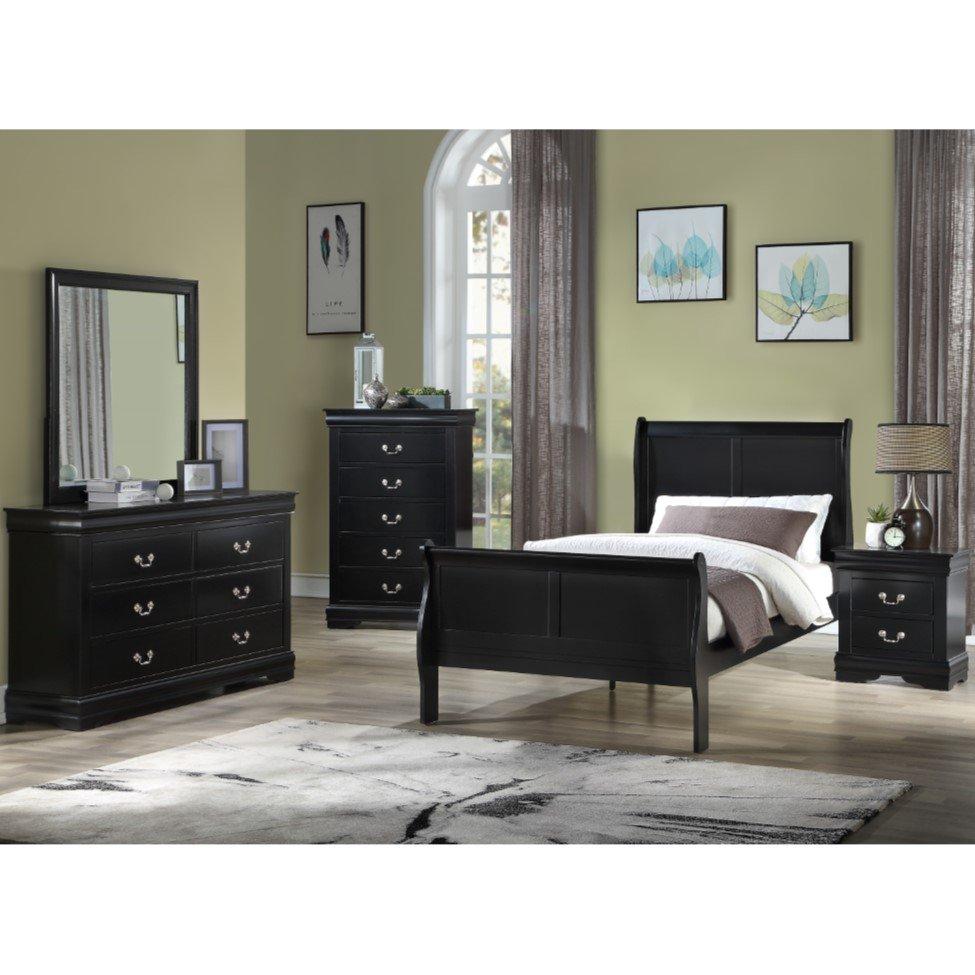 Black twin deals bedroom set