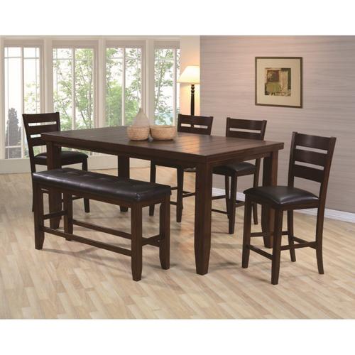 6-Piece Bardstown Dining Set with 4 Chairs and Bench 