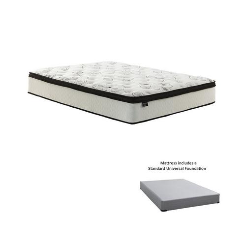 12" Euro Top Ultra Plush Hybrid Mattress in a Box with 9" Foundation