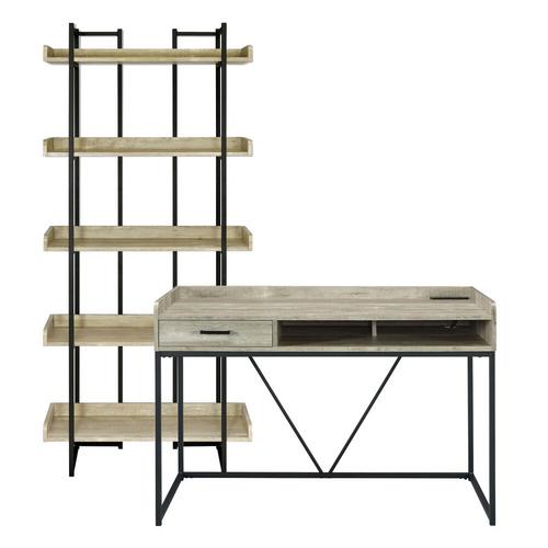 Leo White Desk with 2 Side Piers